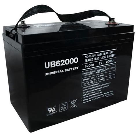 6 Volt 200 Ah Group 27 Universal Power UB62000 Sealed AGM Electric