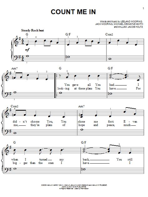 Count Me In Sheet Music Direct