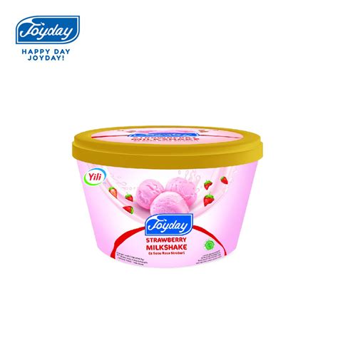 JOYDAY Ice Cream Strawberry Milkshake 50 Gr 1 Karton 24 Pcs Shopee