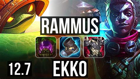 RAMMUS Vs EKKO JNG Rank 2 Rammus 6 0 9 900 Games 1 1M Mastery