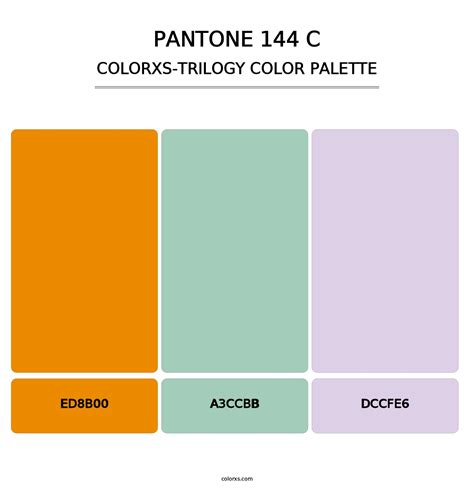 PANTONE 144 C Color Palettes Colorxs