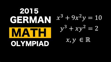 2015 German Math Olympiad YouTube