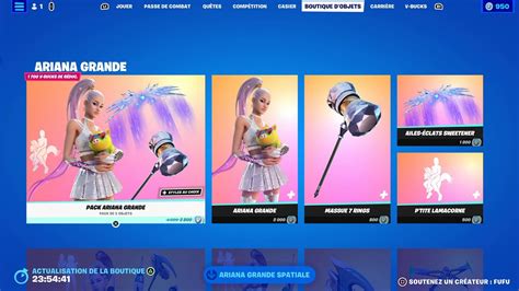 Ariana Grande Boutique Fortnite Du 9 Avril 2023 Youtube