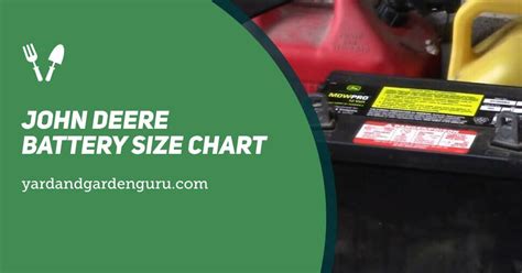 John Deere Battery Size Chart