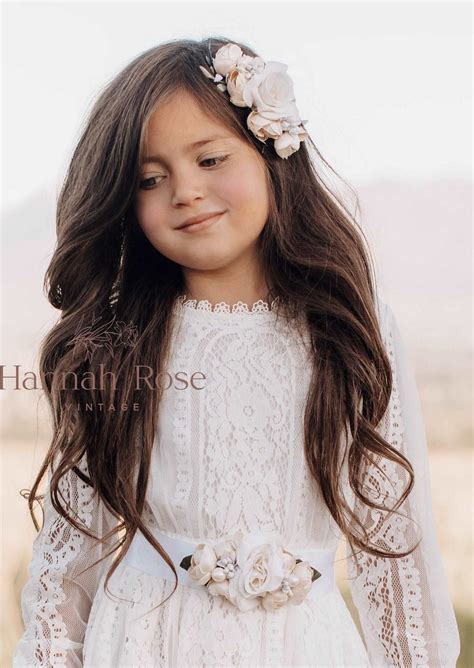 Ivory Flower Girl Dress With Flutter Sleeves