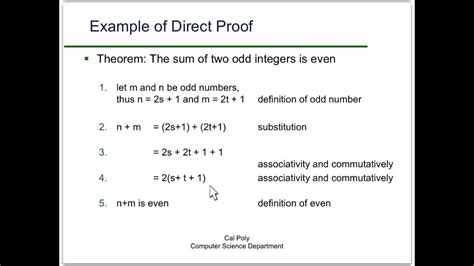 Intro To Direct Proofs Youtube