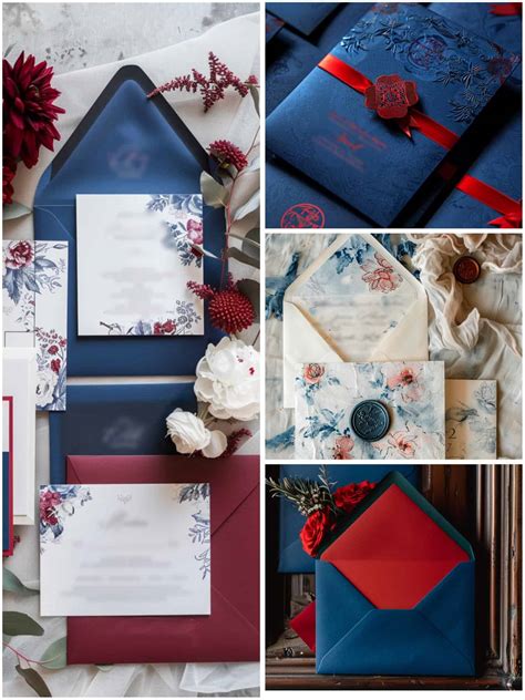 Blue And Red Wedding Color Palette Theme Ideas