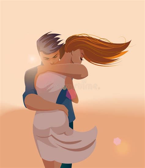 Embraces Of A Loving Couple Stock Vector Illustration Of Embracing