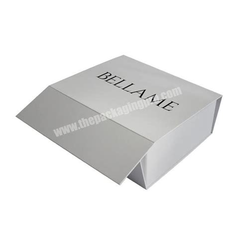 White Rigid Cardboard Packaging Magnetic Closure Shoe Boxes High End Collapsable Flat Packed