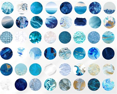 Instagram Highlight Icons Marble Instagram Covers Blue Etsy