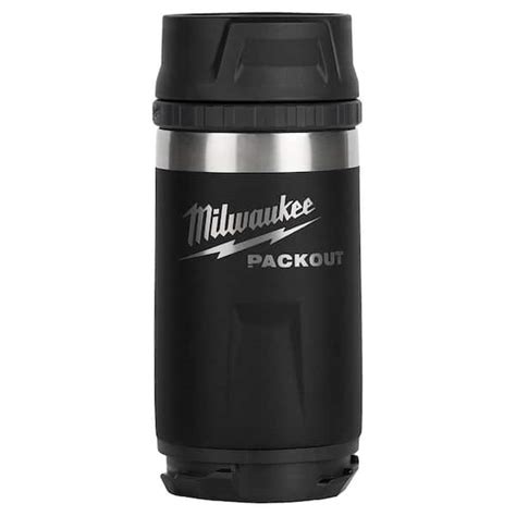 Milwaukee Packout Black 12 Oz Insulated Bottle With Sip Lid 48 22