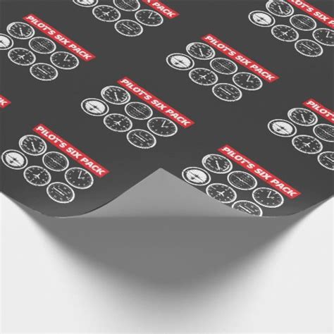 Pilot S Six Pack Flight Instruments Aviation Wrapping Paper Zazzle