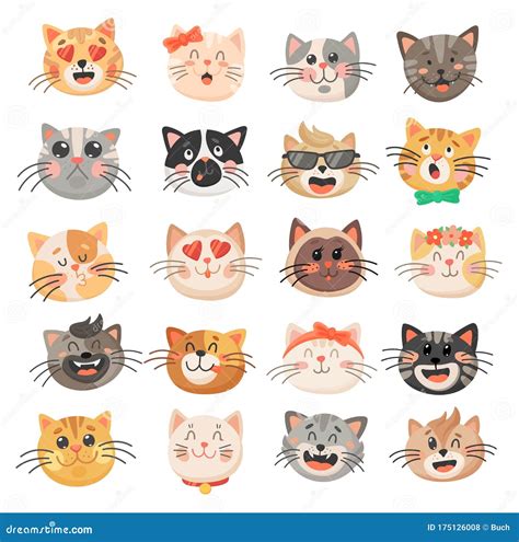 Cute Cat Clipart Face Excited