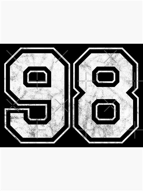 Number 98 Poster For Sale By Paulsdesign Redbubble