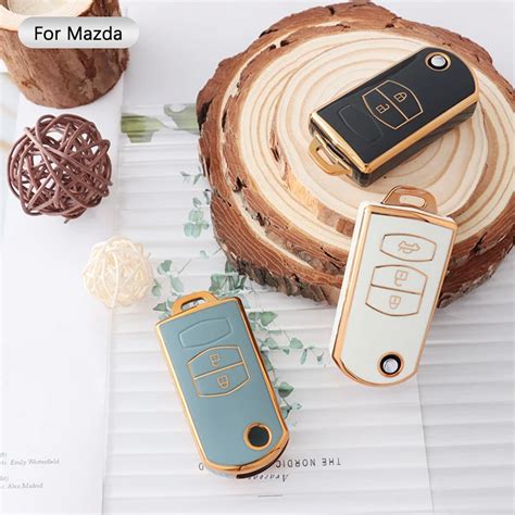 Fashion New TPU Car Fold Key Case Cover Shell 2 3 Button For Mazda 3 5