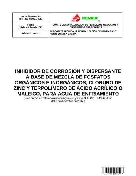 PDF INHIBIDOR DE CORROSIÓN Y DISPERSANTE A BASE DE MEZCLA DE El