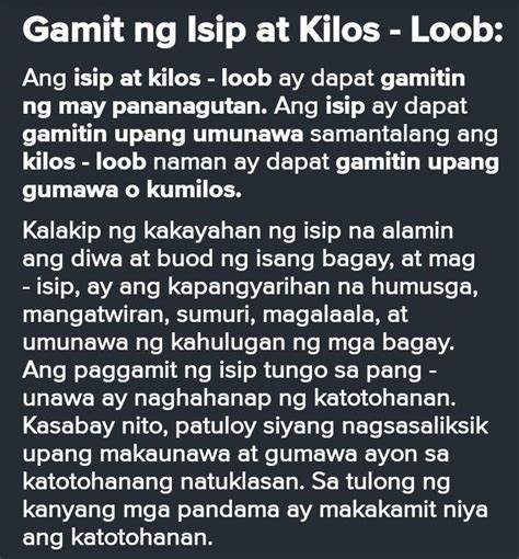 Paano Dapat Gamitin Ang Isip At Kilos Loob Ng Tao Upang Makita Ang