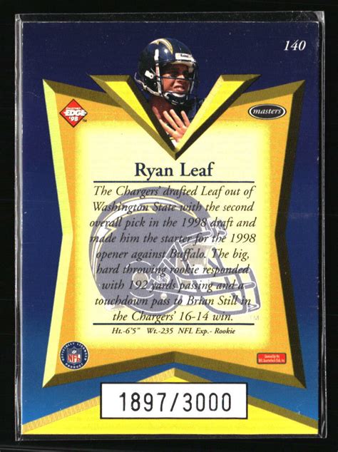 1998 Collector S Edge Masters 50 Point 140 Ryan Leaf 3000 RC For