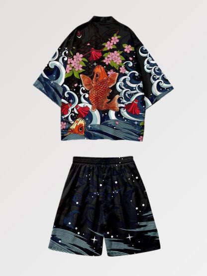 Kimono Set Koi X Sakura Kimono Hombre KIMAYU KIMONOS