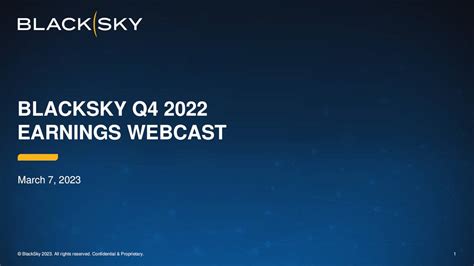 Blacksky Technology Inc 2022 Q4 Results Earnings Call Presentation