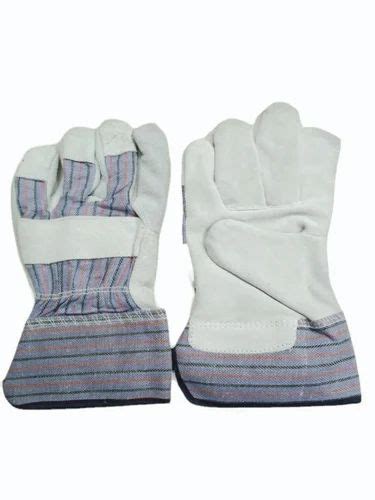 Unisex Canvas Leather Gloves, 6-10 Inches, Finger Type: Full Fingered ...