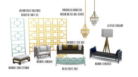 Simsational Designs Vintage Glamour Addons Sims House Living Room