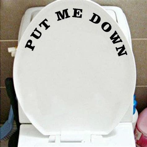 Toiletsticker Put Me Down Wc Sticker Wc Bril