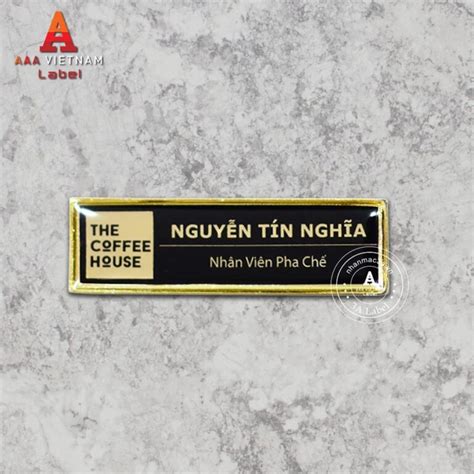 Thẻ tên nhân viên cài áo đẹp - Mẫu 03 - Tem Nhãn 3A