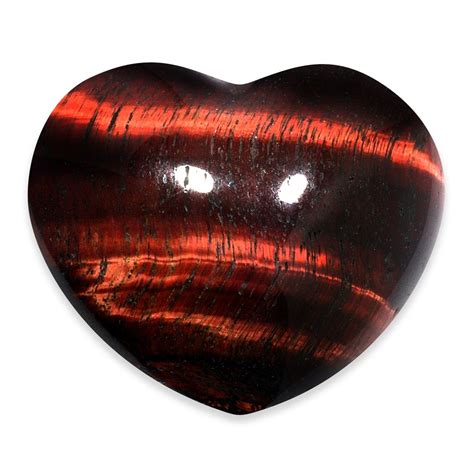 Red Tiger Eye Crystal Heart ~45mm