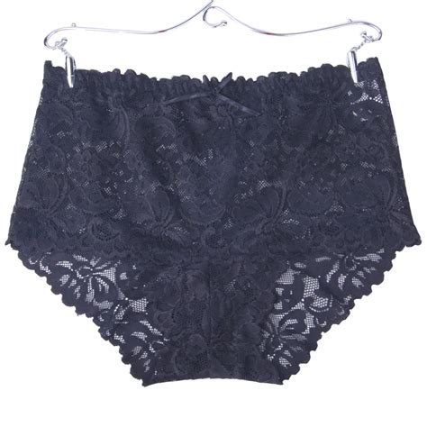 Sexy Women Lace Floral Bamboo Fiber Sexy Panties Gauze Womens Briefs See Through Lingerie Women