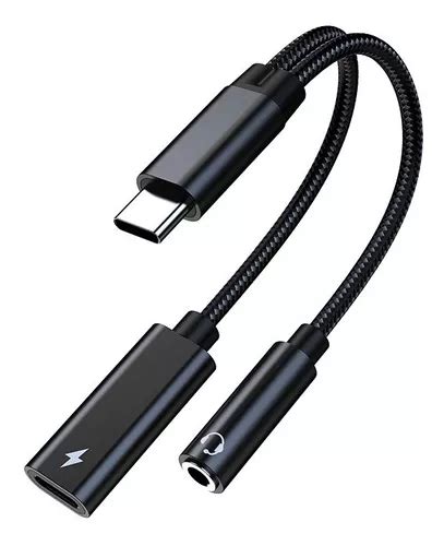 2 Em 1 Usb 3 5mm Fone De Ouvido C Tipo Adaptador De Áudio Ca