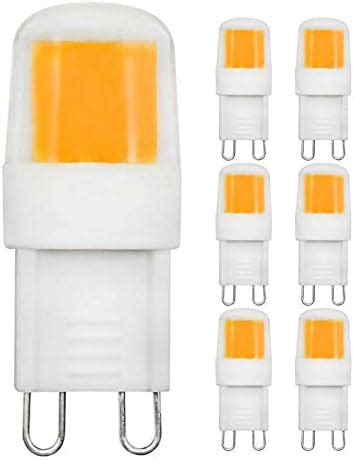 TRIJZHOU Pack Of 6 G9 LED Light Bulbs 20w 25w Halogen Equivalent Warm