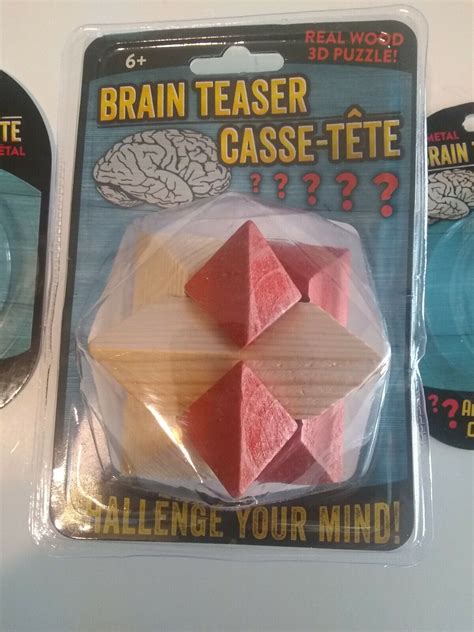 Brain Teaser Casse Tete Mind Challenging D Wooden Puzzle New With