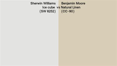 Sherwin Williams Ice Cube SW 6252 Vs Benjamin Moore Natural Linen CC