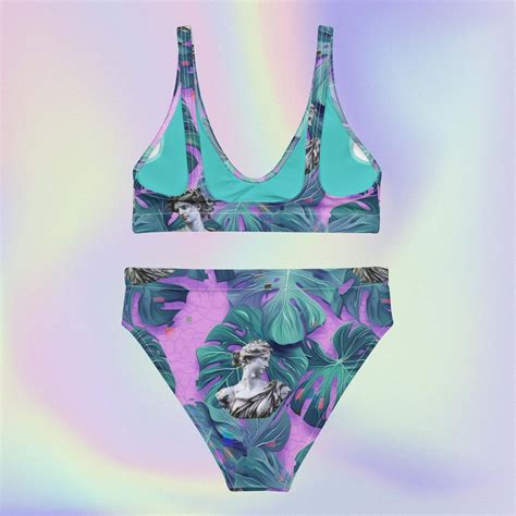 Apollo And Artemis Vaporwave High Waisted Bikini Etsy