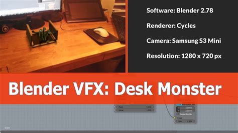 Blender Vfx Compositing A Monster In My Desk Youtube