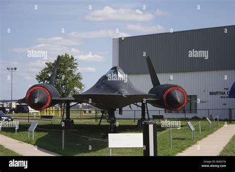 SR-71 Blackbird jet spy plane at the Virginia museum of aviation in ...