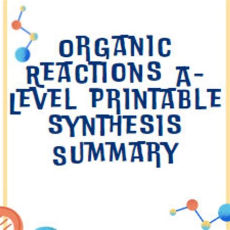 Chemistry Organic Straight Chain Reactions Synthesis Sheet Edexcel A