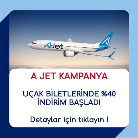 Ajet 40 indirimli uçak bileti kampanyası Yurtdışı Bileti