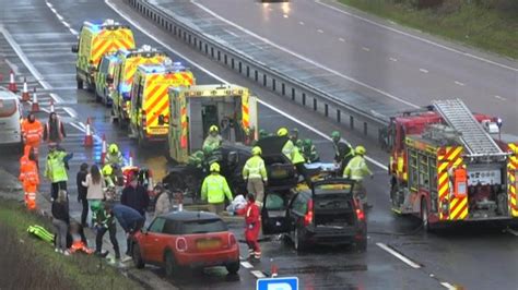 Life Threatening Injury After A120 Felsted Five Car Crash Bbc News