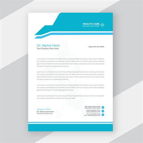 Professional doctor business medical service office letterhead template 24061325 Vector Art at ...