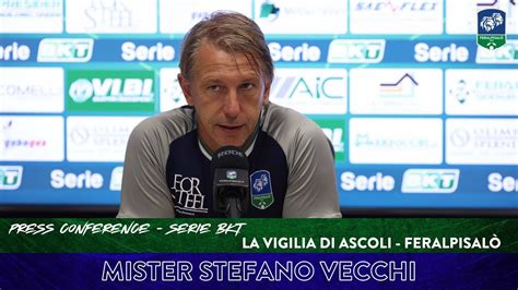 Ascoli Feralpisal Le Parole Di Mister Stefano Vecchi