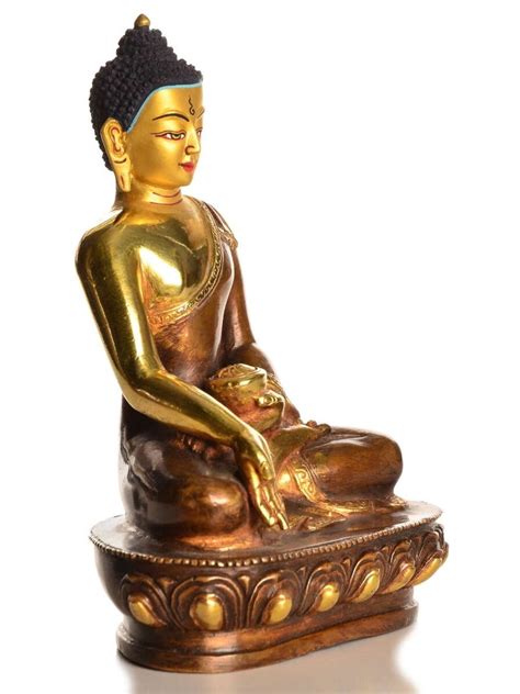 Ratnasambhava Buddha Statue Cm Teilfeuervergoldet