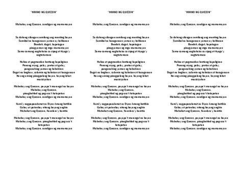 Himno NG Quezon | PDF