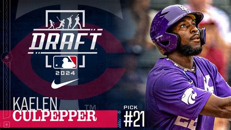 Draft 2024 Twins Select SS Kaelen Culpepper No 21 07 15 2024 MLB