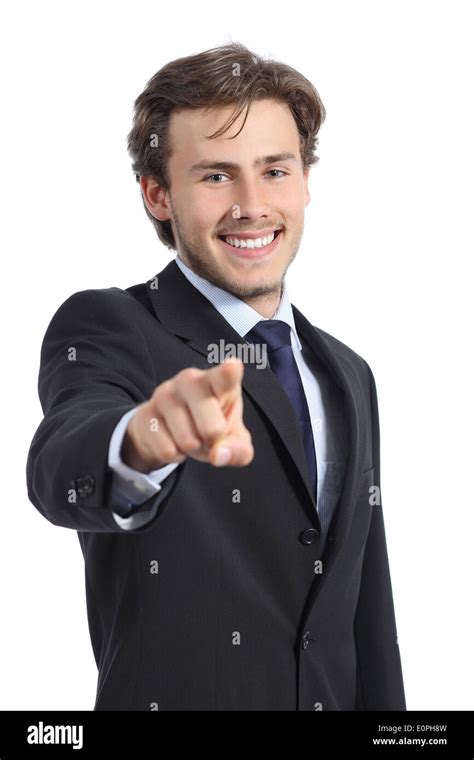 Business man pointing suit isolated hi-res stock photography and images - Alamy