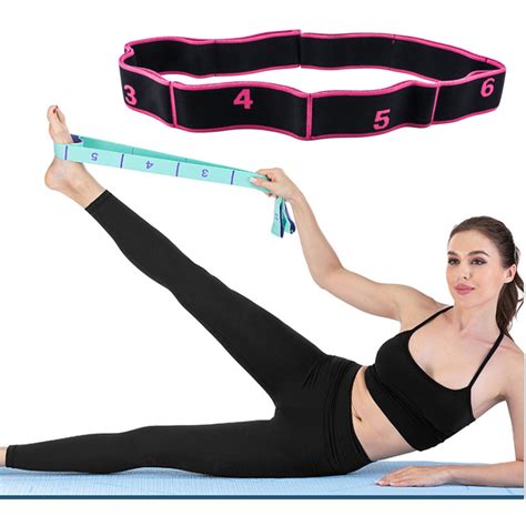 Exercise Band Yoga Stretching Strap Wear Resistant Multiple Loop Design ...