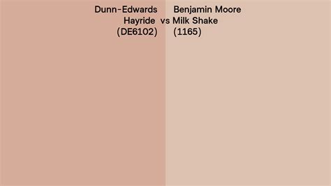 Dunn Edwards Hayride De6102 Vs Benjamin Moore Milk Shake 1165 Side