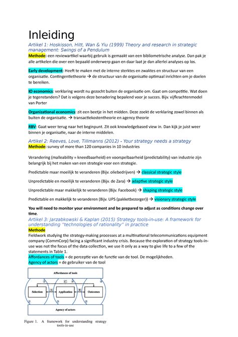 Beknopte Samenvatting Belangrijkste Dingen Artikelen Inleiding