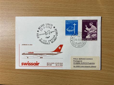 Swissair Erstflug Mailand Z Rich Ab Vatikan Kaufen Auf Ricardo